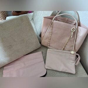 Chic Pink and Gold Baby Bag with Braided Detail